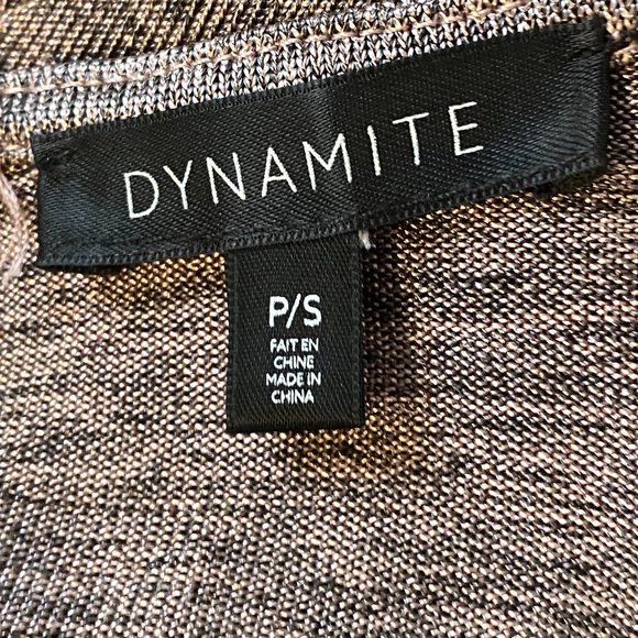 Dynamite Top Tunic Grey and Rose Gold'ish color size Small - Picture 6 of 7